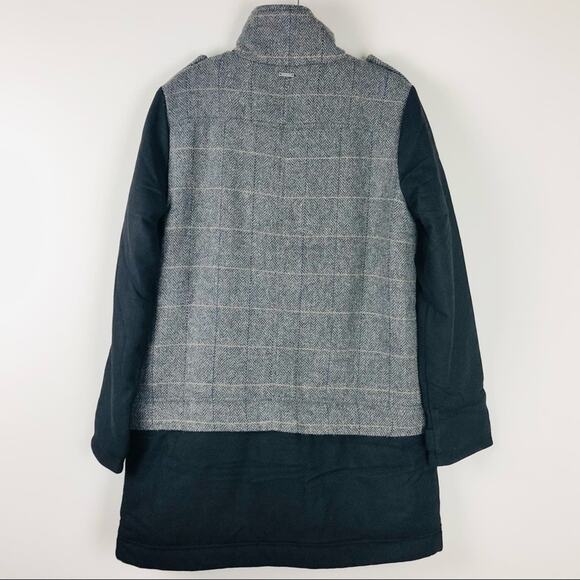 NWT Prana Grey black wool herringbone Caprise convertible jacket medium - Picture 12 of 14